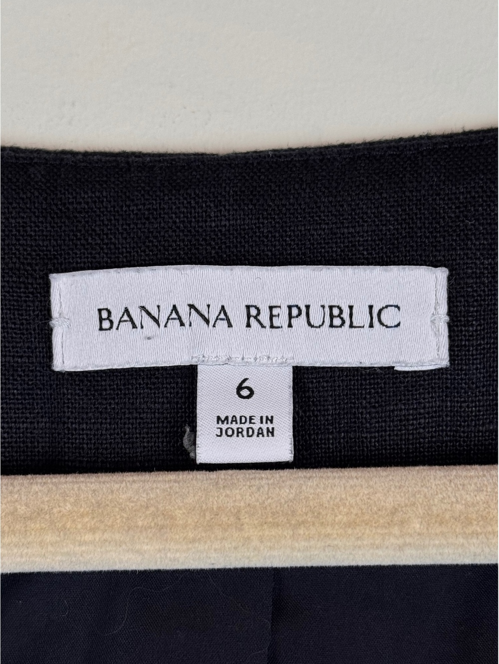 Banana Republic 100% Linen Long Vest Black Size 6 Square Neck Tie Back Y2K - Picture 5 of 10